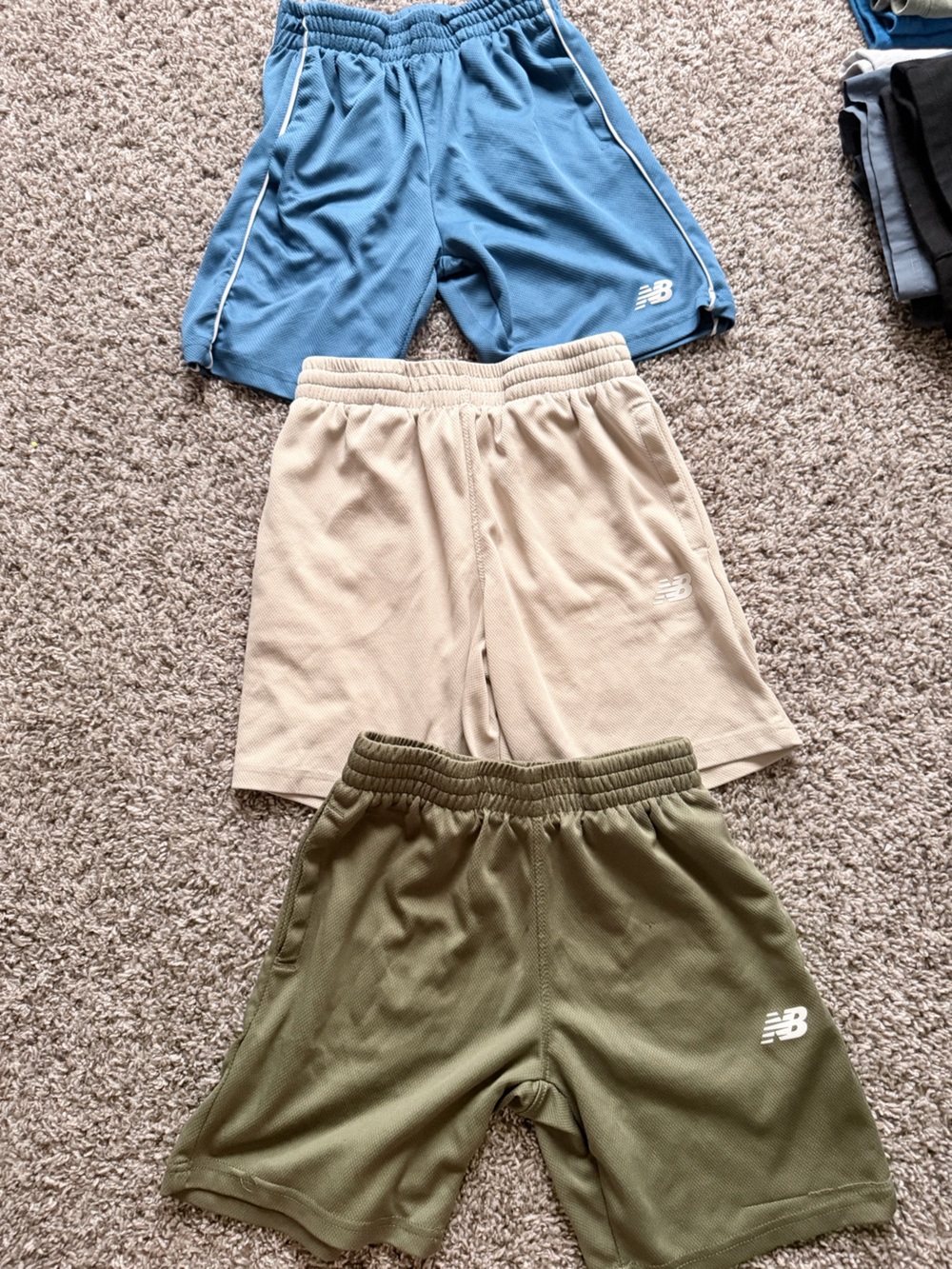New Balance boy  Beige Athletic Shorts with Elastic Waist